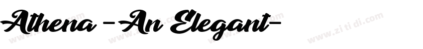 Athena – An Elegant字体转换